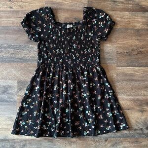 Forever Me Black Smocked Floral Tunic